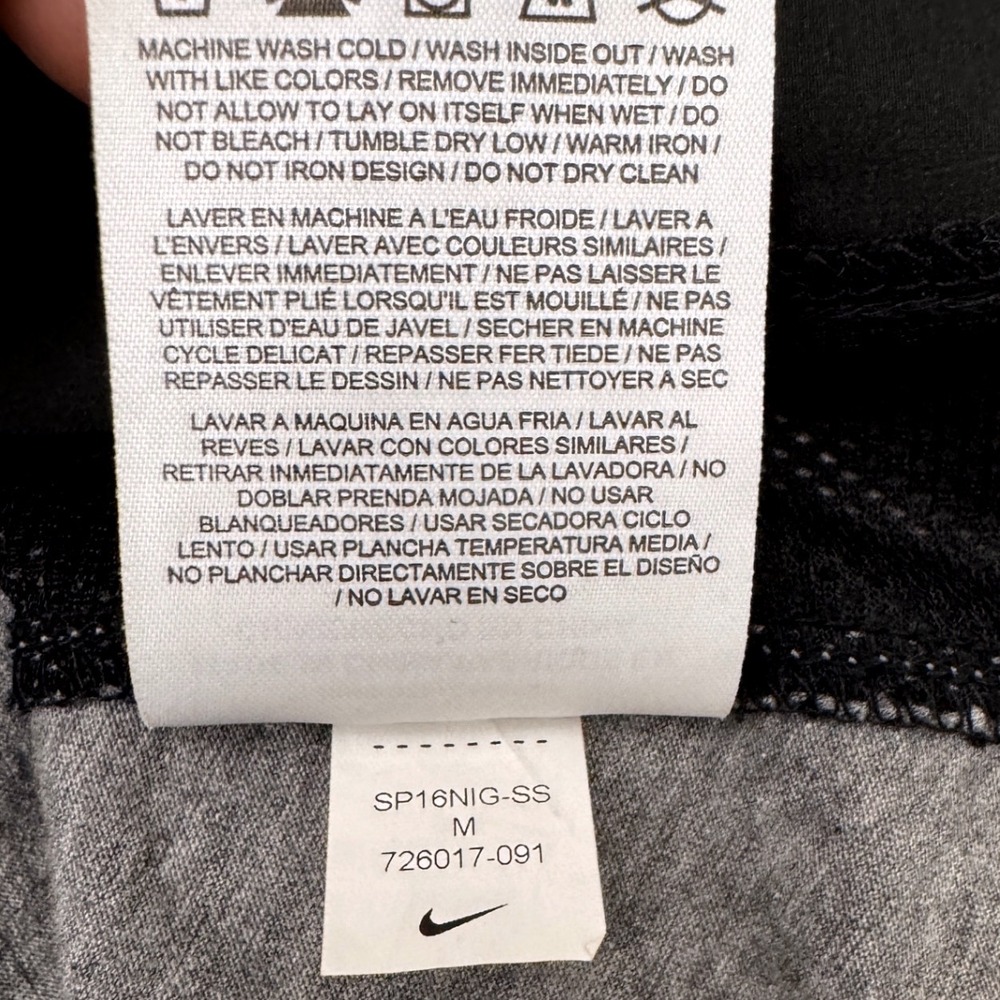 Nike Women's Bonded Tank Top Drawstring Waist Mesh Panels Grey Black Medium - Picture 6 of 6